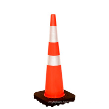 75cm Roadway Safety Orange Traffic Cone, Flexible Reflective Soft PVC Orange Safety Traffic Road Cones/